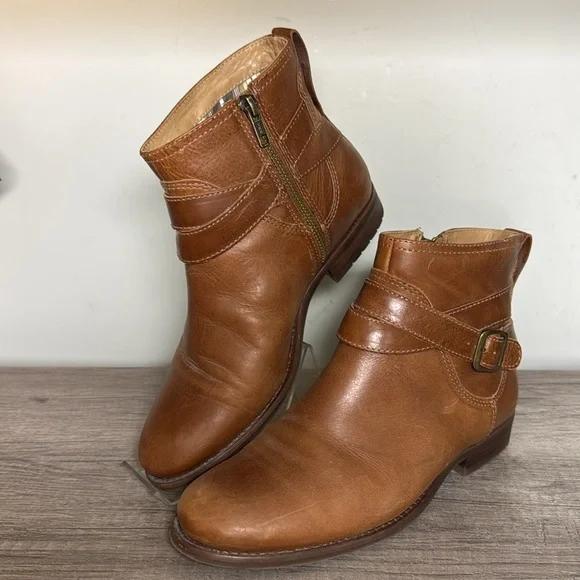NEW L.L. Bean Leather Westport Ankle Strap Boots size 8 Wide - Picture 2 of 8